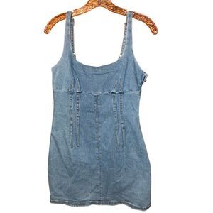 BDG urban outfitters denim scoop neck light wash dress medium #741
